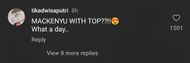A fan reacting to the crossover post